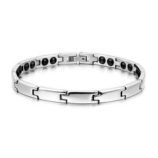 Stainless steel bracelet, magnetic therapy anti fatigue sports bracelet