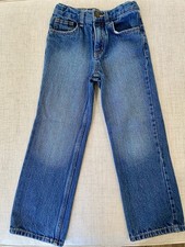 Cat  Jack Relaxed Straight Jeans Adjustable Waist Blue Denim Size 6
