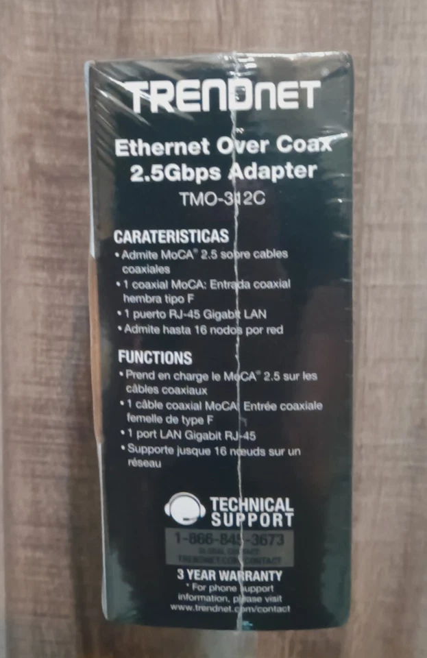 TRENDnet TMO 312C - MoCA 2.5 Gigabit Ethernet Over Coax Adapter LAN - Sealed - Image 2 of 4