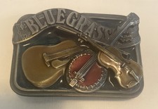 Vintage Belt Buckle Bergamot Brass Works USA Made Bluegrass