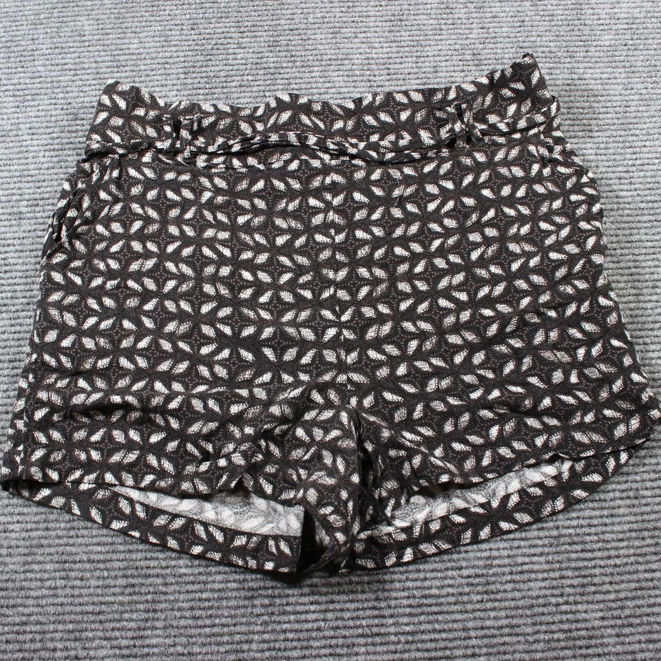 Maurices Women’s XL Black White Patterned Drawstring Shorts Rayon - Image 2 of 4