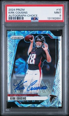 2024 Panini Prizm - Kirk Cousins #10 Choice Prizm Autographs /100 (AU)