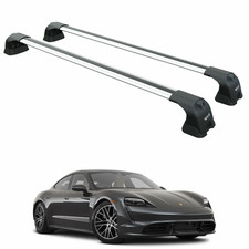 For Porsche Taycan 2019-2025 Roof Rack Cross Bars Fix Point Alu Silver