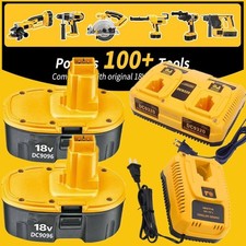 2PACK 18 Volt For DeWalt 18V 7.0Ah Battery / Charger DC9096 DC9099 DC9096-2