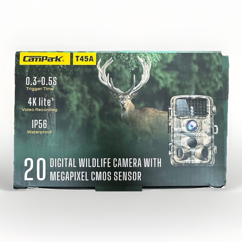 Campark T45A Trail Camera 20MP 4K Wildlife Hunting Night Vision Waterproof