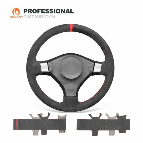 Dark Gray Alcantara Steering Wheel Cover for Nissan Skyline GTR R34