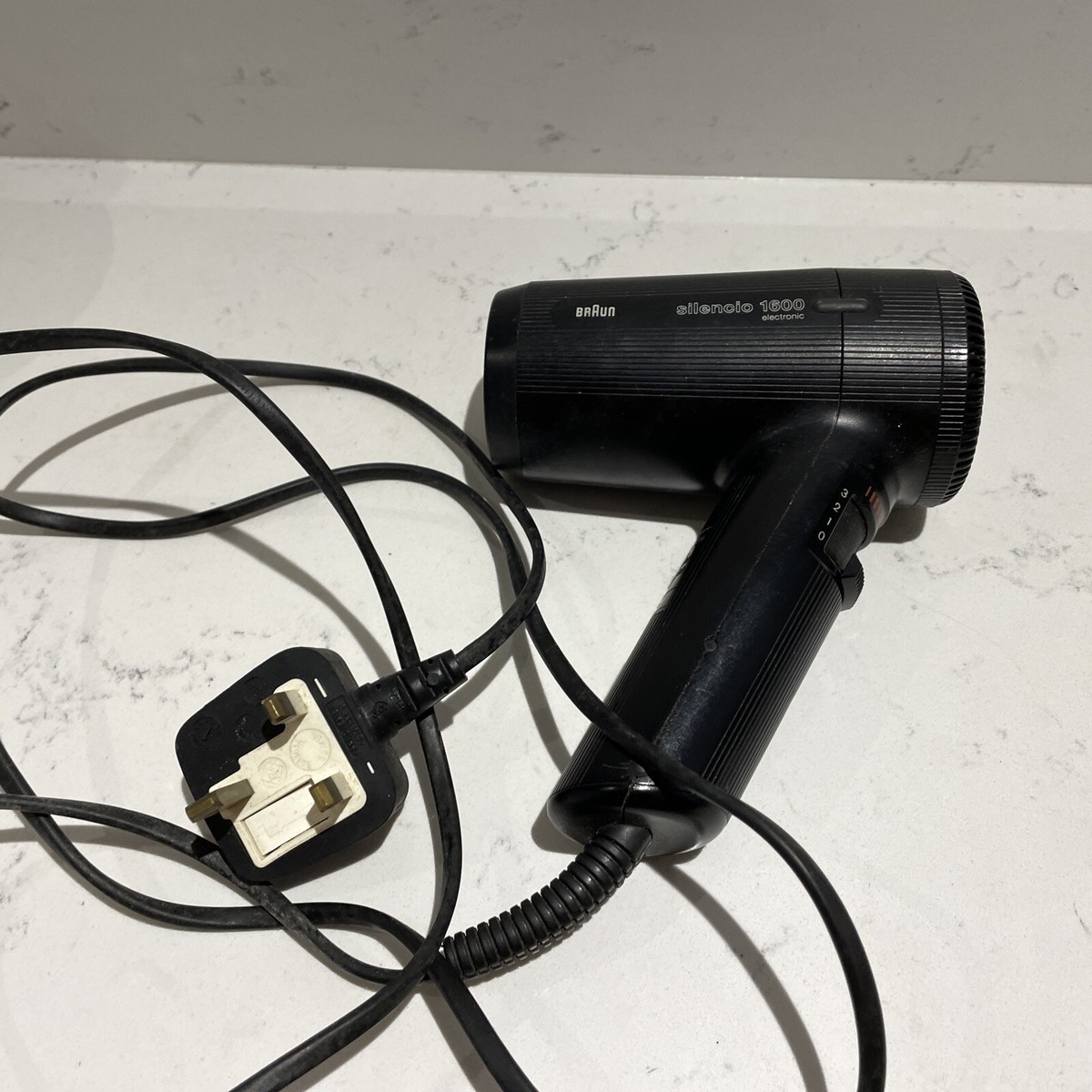 Braun Silencio 1600 Vintage Hairdryer Hair Drier Working Travel