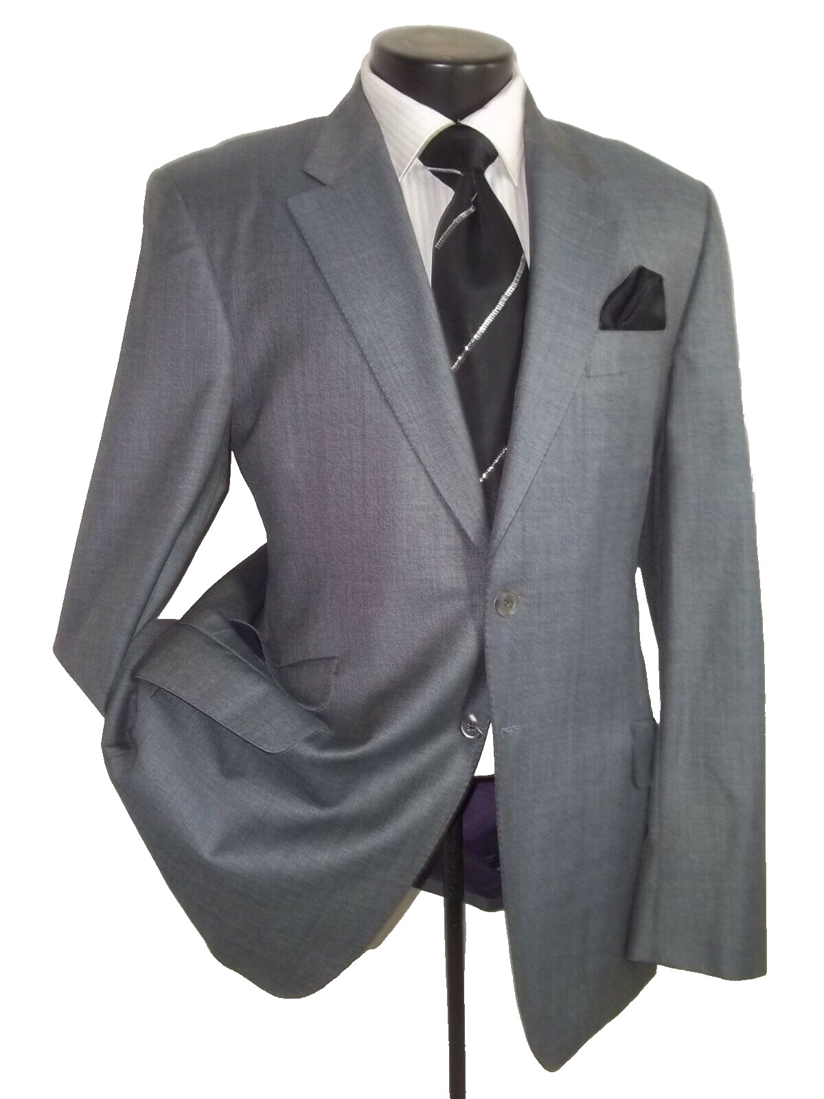 Paul Smith London Solid Gray 2Button Center Vent … - image 2