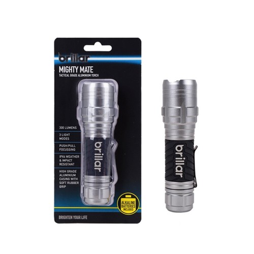 Brillar Mini Flashlight 300 Lumen LED Torch Metal Body Portable Light Waterproof - Picture 2 of 7