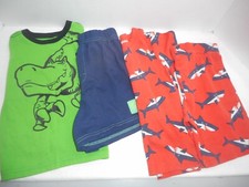 4pcs Carter's Sz 5  4T Boys Pajama Sets Long - Short Sleeve Short Pants Animals