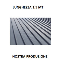 LAMIERA GRECATA COPERTURA 1010 MM Lunghezza 1500 MM - RAL 7016 ANTRACITE