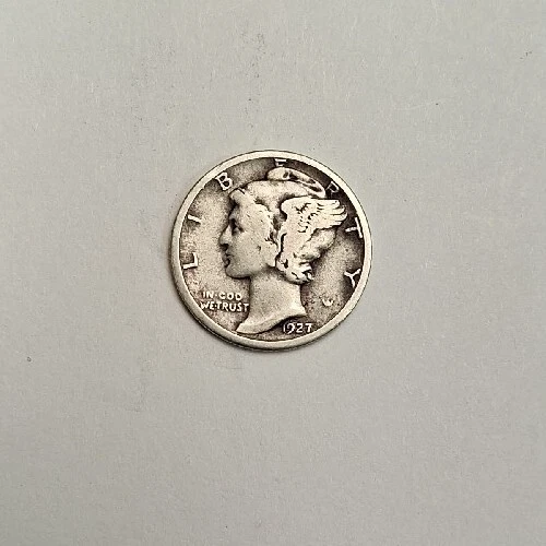 1927 Mercury Dime 90% Silver VG