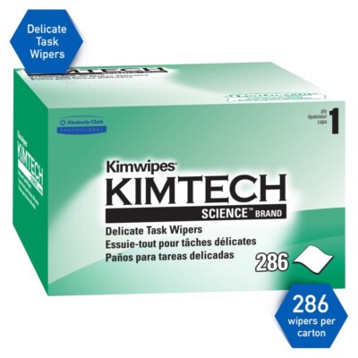 KIMTECH 34155 KIMWIPES DISPOSABLE CLOTH DELICATE TASK WIPERS LINT FREE (286 PCS)