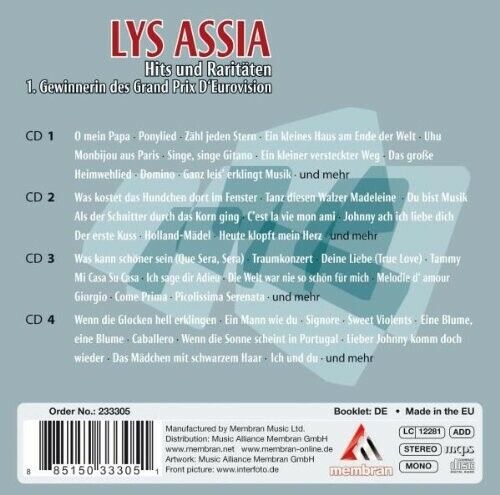 CD-BOX NEU OVP Lys Assia- Hits und Raritäten - Musik 4 CDs Grand Prix Eurovision - Bild 1 von 1