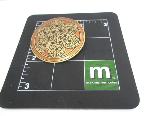 Signed REED & BARTON Damascene 1977 MMA from BOOK of KELLS Pin Brooch Pendant