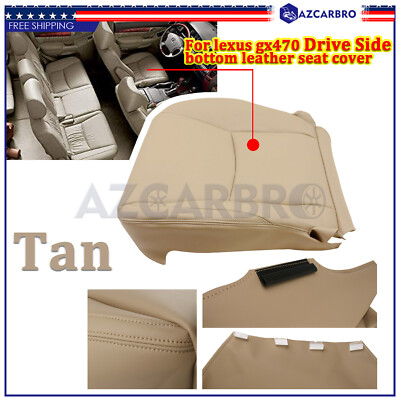 NLQR Driver Side Bottom Leather Seat Cover - Light Tan, Compatible With Lexus GX470 2003-2009 - View #3