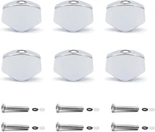 6PCS Metal Small Square Shape Guitar Tuning Peg Buttons,Tuning Key Chrome 