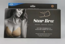 JML Star Bra Backless Strapless Stick On Gel With Lace Cleavage Control Cup A
