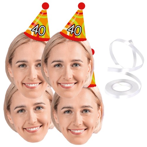 Custom Face Bunting with Party Hat & Age | Funny Personalised Birthday Banner - Picture 232 of 282