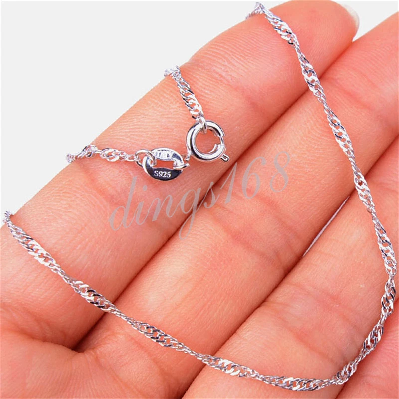 Silver Chain Long Chain, Men's Necklace Clavicle Chain,, 53% OFF