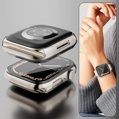 Pour iWatch Série 10 9 8 7 41-46mm Coque Intégrale Verre Trempé Protecteur d'écran - Photo 9 sur 14