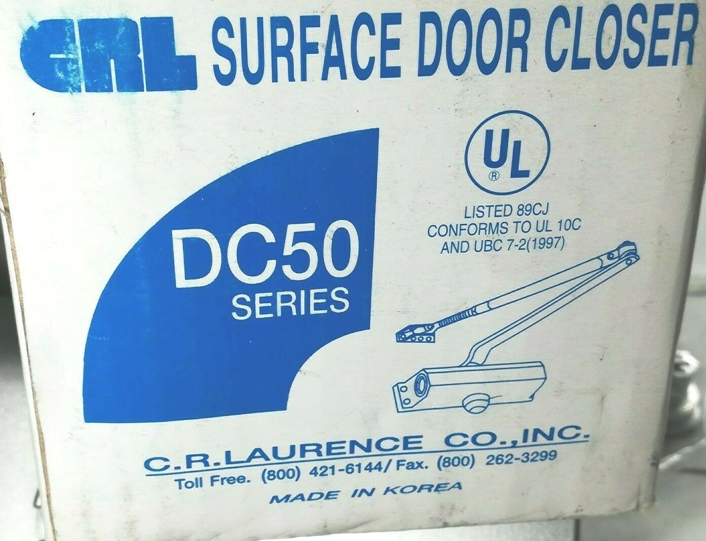 C.R. Laurence DC55A Surface Door Closer CRL Commercial Door Closer