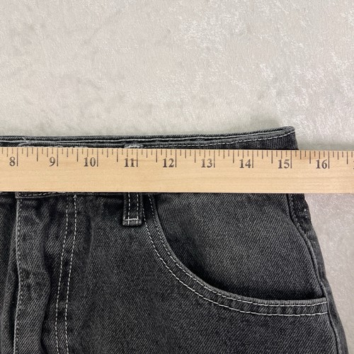 bp. Jeans Damen Größe 29 weites Bein Zimmermann Taschen schwarz Stone Wash roher Saum - Bild 7 von 15