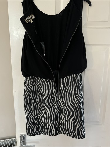 Next Dress UK 12 Black Tailored Sleeveless Knee length Dress - New With Tags - Picture 11 of 12
