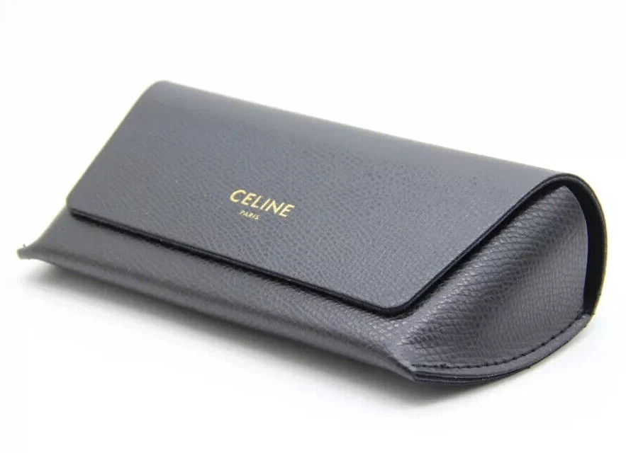 Celine Occhiali da Sole Occhiali da Vista Media Custodia in Pelle Morbida SOLO Nero