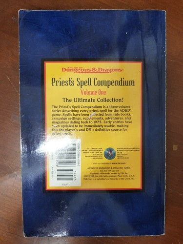 Advanced Dungeons and Dragons: Priest's Spell Vol. 1 by TSR Inc. Staff (1999) - Picture 2 of 2