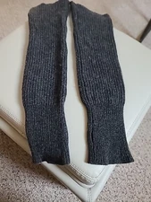 Ganni NWOT Long Wool Blend Fingerless Arm Warmers Made In Italy...OS Charcoal 