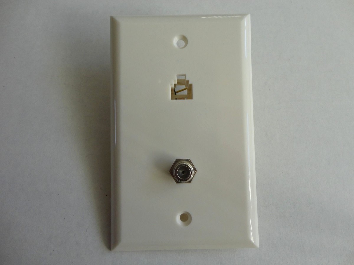 Commercial Electric 1 Gang 1-Line Wall Jack Wall Plate, White (3-Pack) B216W003 - View #7