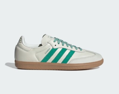 Adidas originals Women's SAMBA OG W Sneakers Off White / Court Green  JI3906