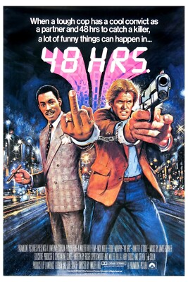 1982 48 Hrs Movie Poster 11X17 Eddie Murphy Nick Nolte Reggie Jack Cates  