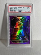 2020 Panini Chronicles Prizm Black Jerry Jeudy Purple Prizm Rookie /125 PSA 9 rc