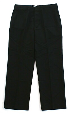 Haggar Black Comfort Engineered Classic American Fit Flat Front Pants Men's NWT 