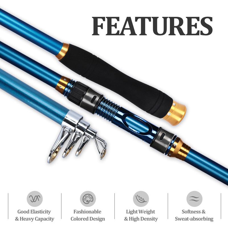 3m fishing pole SANLIKE Net Carbon Fiber Telescoping Foldable Landing SANLIKE STORE Telescopic Fly Fishing Rod FRP
