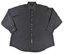 Tommy Hilfiger Men's Button Down Shirt Long Sleeve XXL Hunter Green Plaid VTG 01