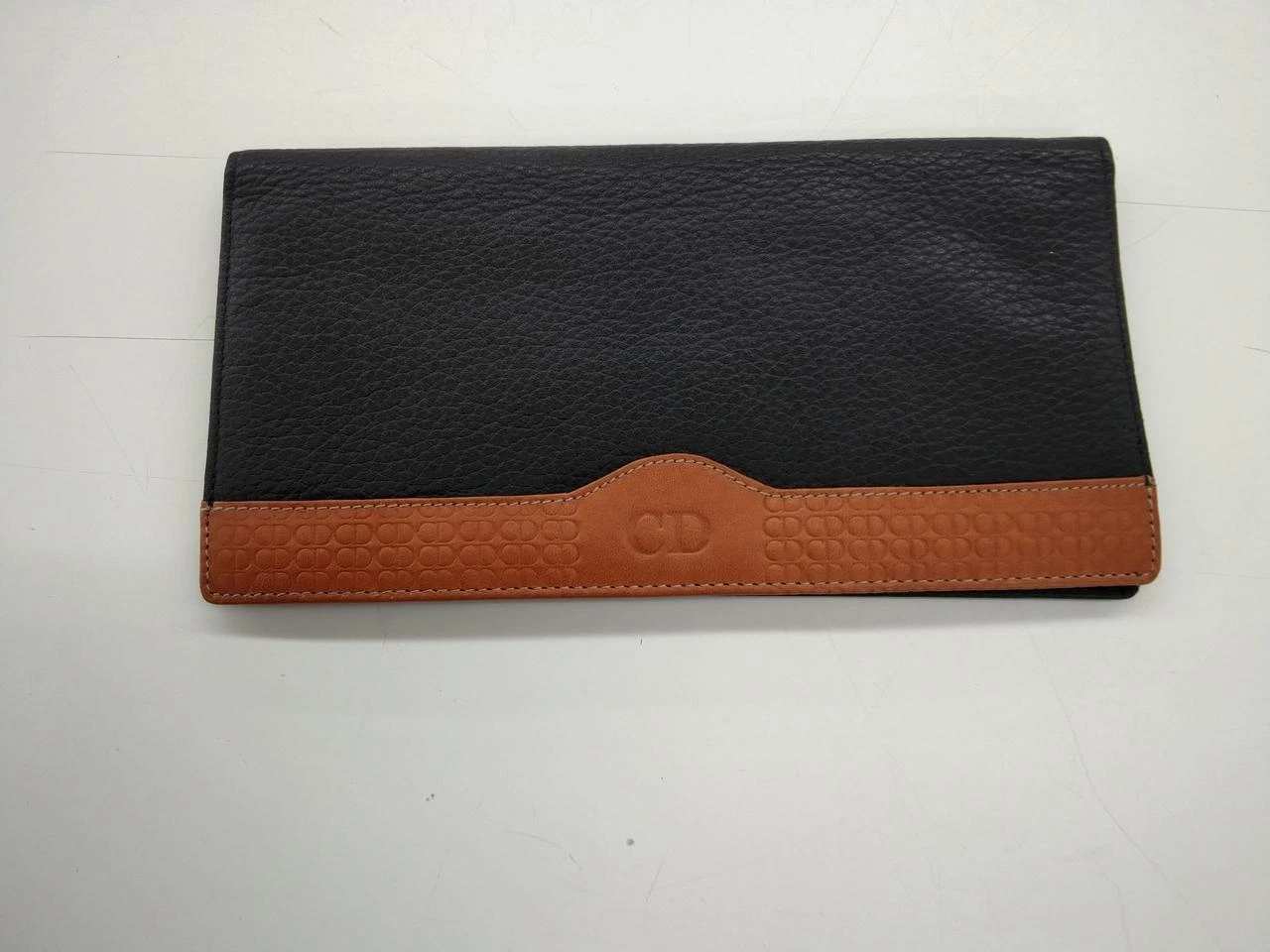 Portefeuille long Christian Dior noir marron