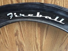 24 X 3 Flame Tire Slick Fireball Dyno Deuce Tire White Letter Rat Rod Mint