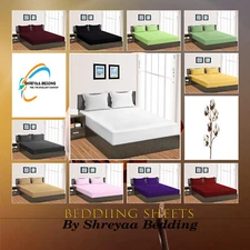 1000TC Noble Egyptian Cotton Bed Sheets 1 Fitted Sheet Cal King Size All Stripes