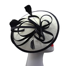 Women's Fascinator Round clip Headband Hat Weddings Race Royal Ascot Disc For UK