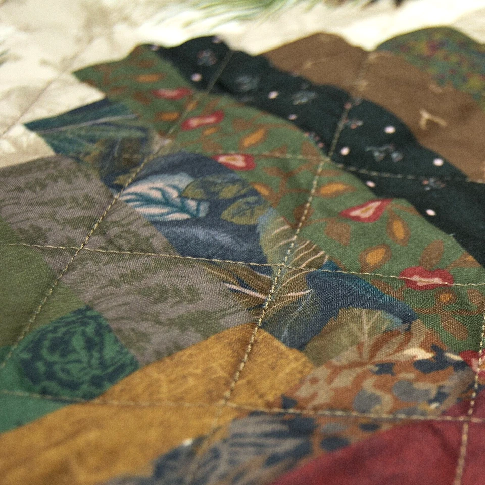 Donna Sharp Whitley 3 -Pc Queen Quilt Set Plaid Rustic Log Cabin Brown Tan New - Image 3 of 4