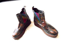 Women's~NWOB~QZMX~FLAT HEEL~PULL-ON~Ankle CHELSEA BIKER Boots Size 38EUR/8US