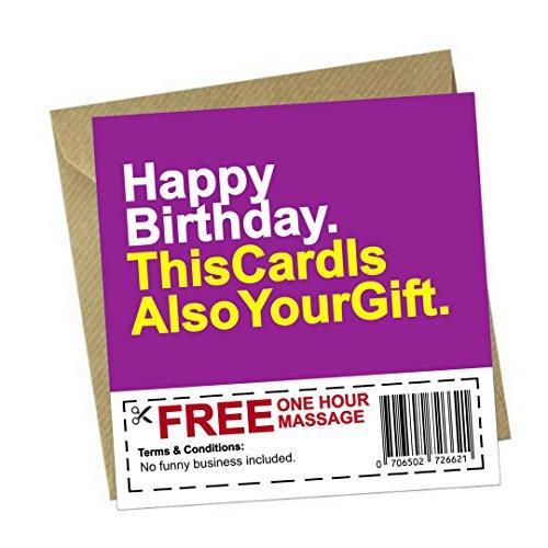 Funny Coupon &amp; Greeting Card - One Hour Massage | eBay