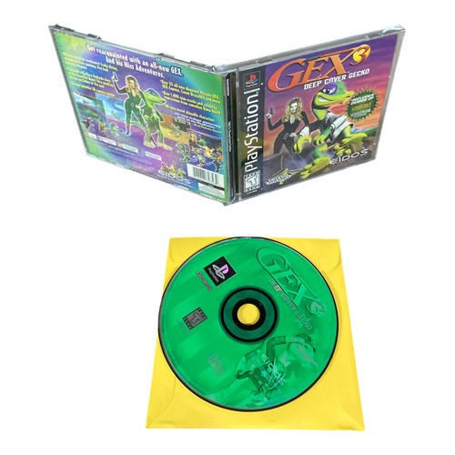 Sony PlayStation 1 PS1 CIB COMPLETE TESTED Gex 3 Deep Cover Gecko