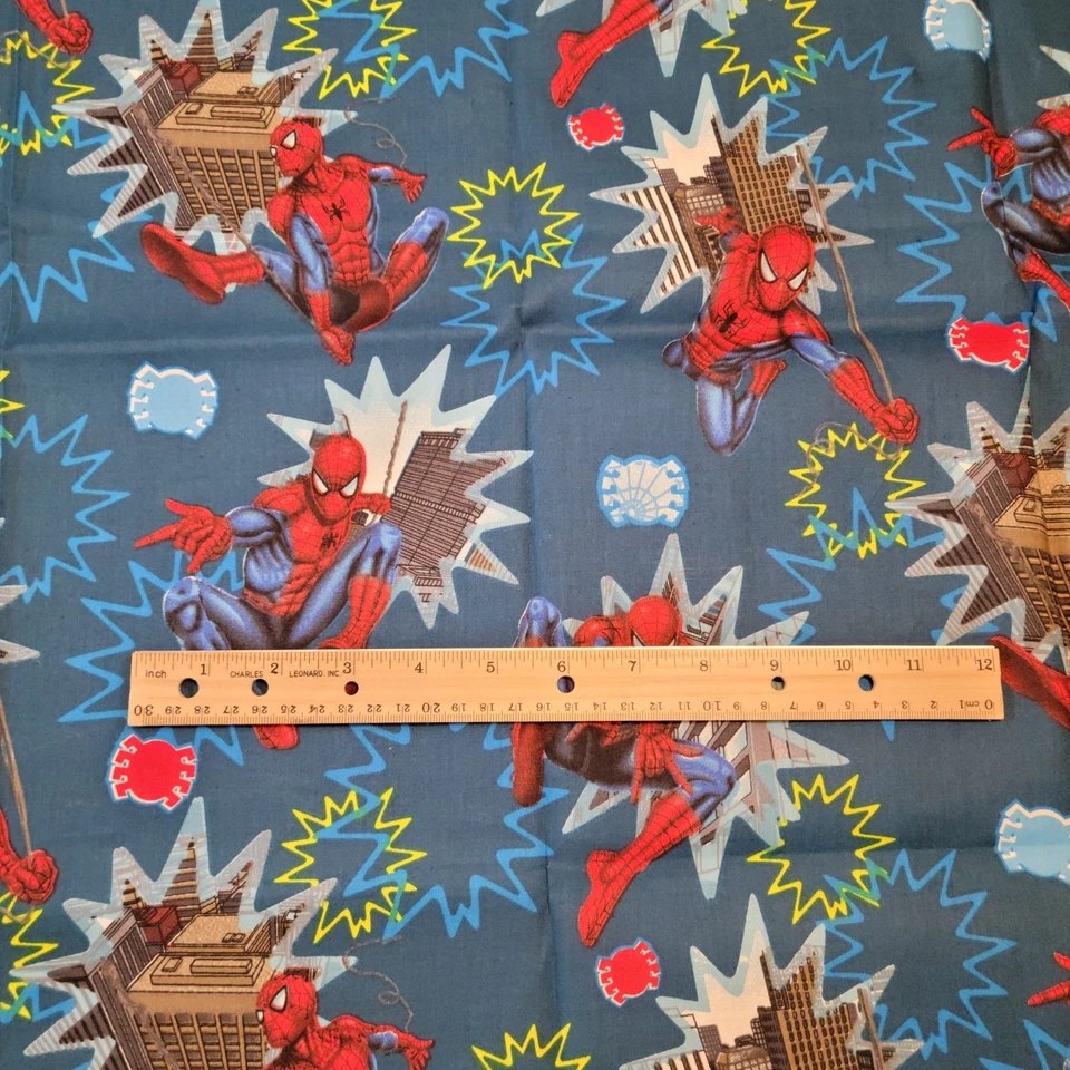 Tela de algodón Spiderman Marvel Springs Creative 2010 azul cómic 23 x 43 Foto 3 de 4