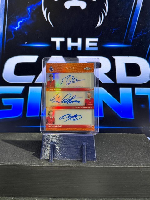 Roy Keane/Eric Cantona/ Ryan Giggs Man Utd Triple Auto /25 💎💎💎💎Topps Chrome