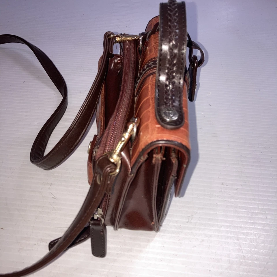 MC Marc Chantal Marrón Western Imitación Cuero Bolso de Mano Reptil Cartera Bolso de Hombro 7" Foto 4 de 4