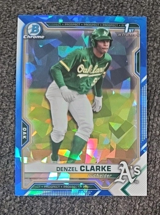 2021 Bowman Draft Chrome Denzel Clarke 1st Bowman #BDC-128 Sapphire Refractor ⚾️